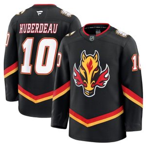 Calgary Flames #10 Jonathan Huberdeau Black 2024-25 Alternate Stitched Jersey