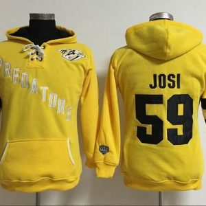 Nashville Predators #59 Roman Josi Yellow Old Time Heidi Hoodie NHL Hoodie