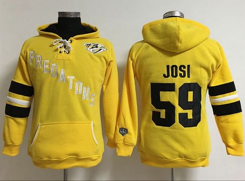 Nashville Predators #59 Roman Josi Yellow Old Time Heidi Hoodie NHL Hoodie