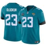 Jacksonville Jaguars #23 Foye Oluokun Teal 2025 F.U.S.E. With 4-Star C Patch Vapor Untouchable Limited Stitched Jersey