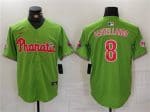 Philadelphia Phillies #8 Nick Castellanos Green With Patch Stitched Jersey