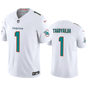 Miami Dolphins #1 Tua Tagovailoa White 2023 F.U.S.E Vapor Limited Stitched Jersey