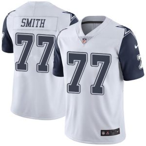 Cowboys #77 Tyron Smith White Stitched Limited Rush Nike Jersey