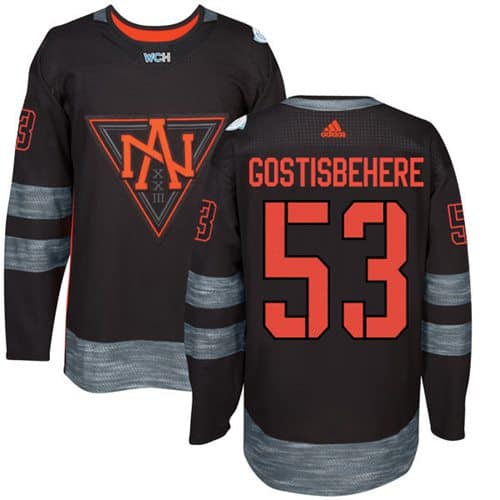 Team North America #53 Shayne Gostisbehere Black 2016 World Cup Stitched Jersey