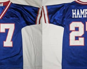 New York Giants #27 Rodney Craig Hampton Blue Stitched Jersey
