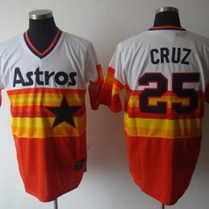 Mitchell And Ness Astros #25 Jose Cruz White Orange Stitched Throwback Jersey