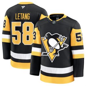Pittsburgh Penguins #58 Kris Letang Black 2024-25 Home Stitched Jersey