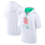 San Diego Padres White City Connect Short Sleeve Pullover Hoodie