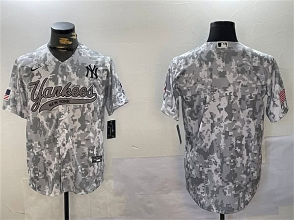 New York Yankees Blank 2024 Arctic Camo Stitched Jersey