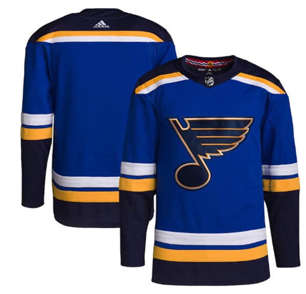 St. Louis Blues Blank Blue Stitched Jersey