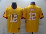 Tampa Bay Buccaneers #12 Tom Brady Yellow Limited Stitched Jersey