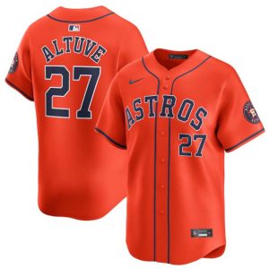 Houston Astros #27 Jose Altuve Orange 2024 Alternate Limited Stitched Jersey