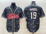 San Francisco 49ers #19 Deebo Samuel Gray Camo With Patch Cool Base Stitched Jersey
