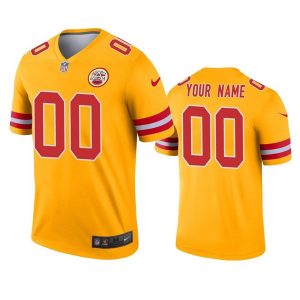 Kansas City Chiefs Customized Gold Stitched NFL Jersey