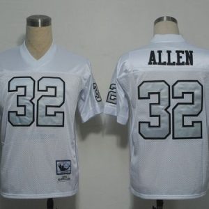 Mitchell And Ness Raiders #32 Marcus Allen White Silver No. Stitched Jersey