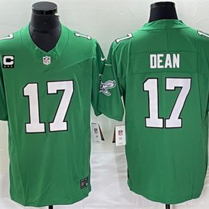 Philadelphia Eagles #17 Nakobe Dean Green 2023 F.U.S.E. With C Patch Vapor Untouchable Stitched Jersey