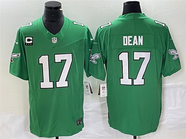 Philadelphia Eagles #17 Nakobe Dean Green 2023 F.U.S.E. With C Patch Vapor Untouchable Stitched Jersey