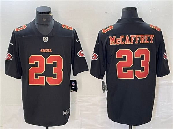 San Francisco 49ers #23 Christian McCaffrey Black Vapor Untouchable Limited Stitched Jersey