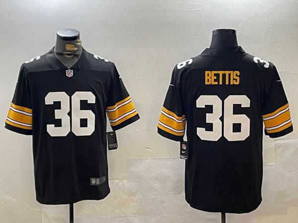 Pittsburgh Steelers #36 Jerome Bettis Black Vapor Untouchable Stitched Jersey