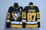 Pittsburgh Penguins #87 Sidney Crosby Adidas Black Road Authentic Stitched Jersey