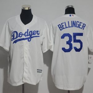 Los Angeles Dodgers #35 Cody Bellinger Majestic White Cool Base Stitched Jersey