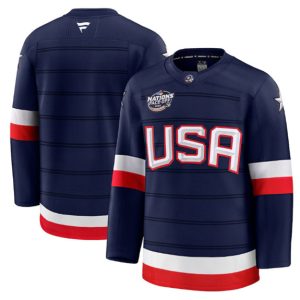 USA Blank Navy 2025 4 Nations Face-Off Stitched Jersey