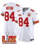 Kansas City Chiefs #84 Justin Watson White 2025 F.U.S.E. Super Bowl LIX Patch Vapor Untouchable Limited Stitched Jersey