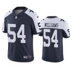 Dallas Cowboys #54 Sam Williams White Navy Vapor Limited Stitched Jersey