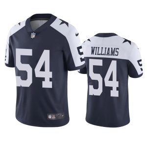 Dallas Cowboys #54 Sam Williams White Navy Vapor Limited Stitched Jersey