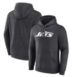 New York Jets Heather Charcoal Primary Logo Pullover Hoodie