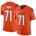 Cincinnati Bengals #71 Amarius Mims Orange 2024 With Dradt Patch F.U.S.E Vapor Untouchable Limited Stitched Jersey