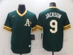 Oakland Athletics #9 Reggie Jackson Stitched Green Jersey