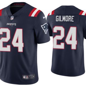 New England Patriots #24 Stephon Gilmore 2020 Navy Vapor Untouchable Limited Stitched Jersey