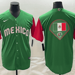 Mexico 2023 Green World Big Logo Classic Stitched Jersey