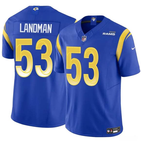 Los Angeles Rams #53 Nate Landman Blue 2025 F.U.S.E. Vapor Untouchable Stitched Jersey