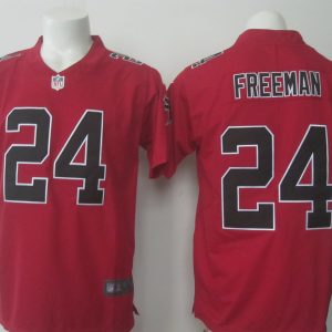 Falcons #24 Devonta Freeman Red Limited Rush Stitched Nike Jersey