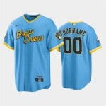 Milwaukee Brewers Active Player Custom 2022 Powder Blue City Connect Cool Base Stitched Jersey