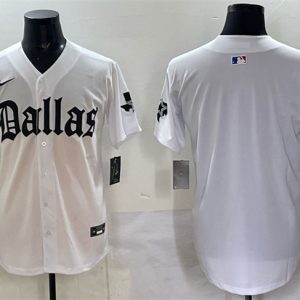 Dallas Cowboys Blank White 'Gothic Lone Star Edition' Limited Stitched Jersey