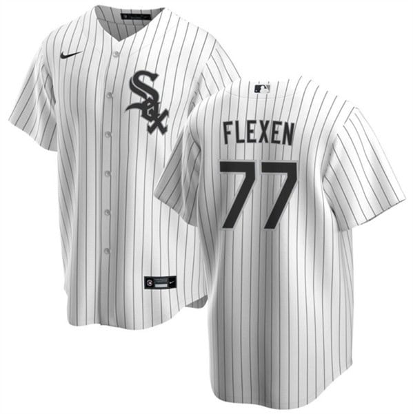 Chicago White Sox #77 Chris Flexen White Cool Base Stitched Jersey