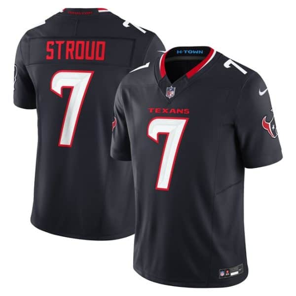 Custom Any name Houston Texans #7 C.J. Stroud Navy Vapor F.U.S.E. Limited Jersey Men Women Youth
