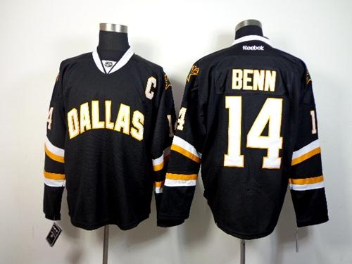 Stars #14 Jamie Benn Black Stitched Jersey