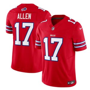 Buffalo Bills #17 Josh Allen Red 2023 F.U.S.E. Vapor Untouchable Limited Stitched Jersey