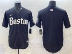 Boston Red Sox Blank Black Gothic Vapor Limited Stitched Jersey