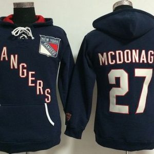 New York Rangers #27 Ryan McDonagh Navy Blue Old Time Heidi NHL Hoodie