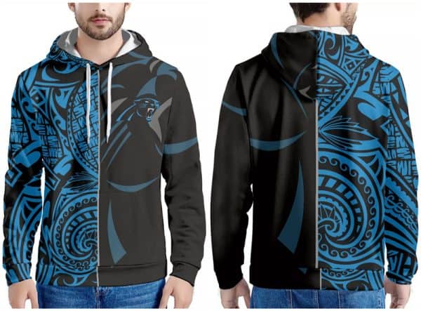 Carolina Panthers Black Blue Pullover Hoodie