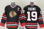 Blackhawks #19 Jonathan Toews Black Stitched Jersey