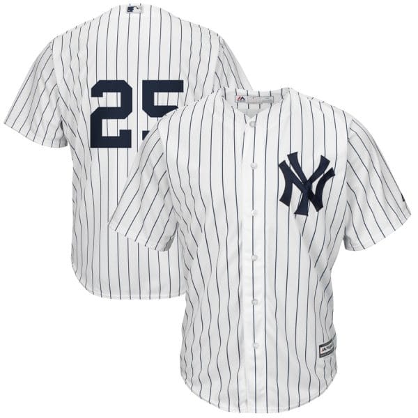 New York Yankees #25 Gleyber Torres White Player Stitched Jersey