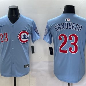 Chicago Cubs #23 Ryne Sandberg Blue 'Ryne Sandberg Tribute' Vapor Limited V2 Stitched Jersey