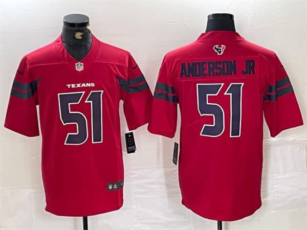 Houston Texans #51 Will Anderson Jr. Red Vapor Untouchable Football Stitched Jersey