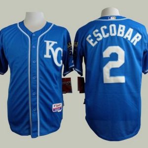 Royals #2 Alcides Escobar Blue Alternate 2 Cool Base Stitched Jersey